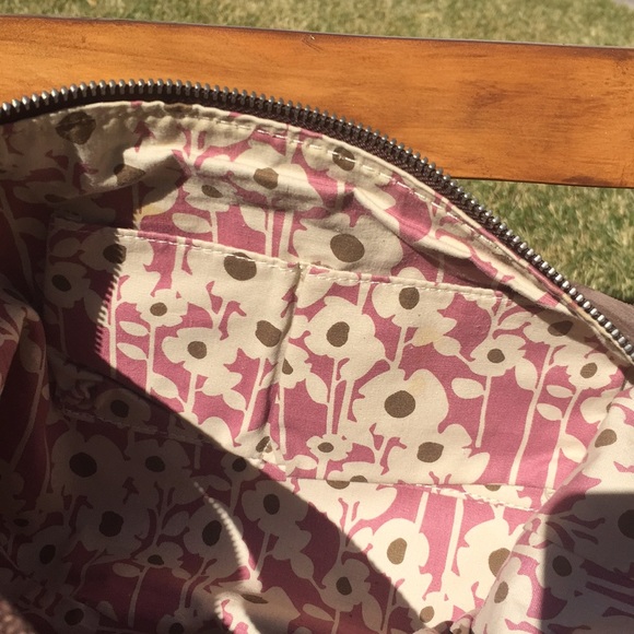 FOSSIL BROWN Vintage Look HANDBAG GENUINE LEATHERt - Picture 5 of 6